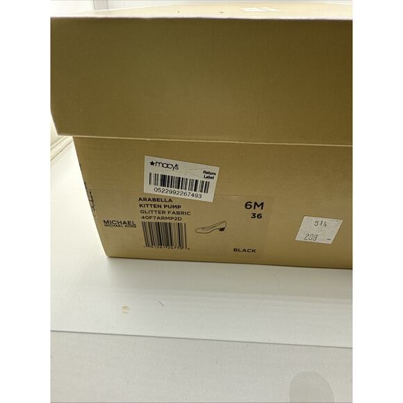 Michael Kors Arabella Studded Shoes Size 6M Black Suede Block Kitten‎ Heel NWB - Picture 13 of 13